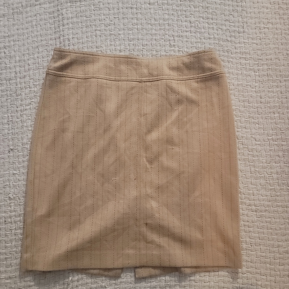 Cute tan pinstripe mini skirt